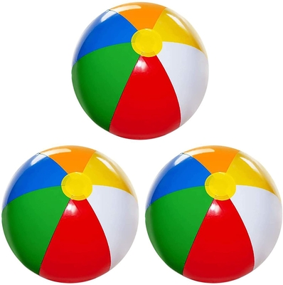 Multicolored van de het Strandbal van 24 Duimpvc Antiwear Waterdichte Milieuvriendelijk