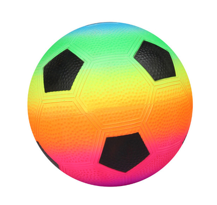 Het regenboog Gekleurde van de de Regenboogbal van pvc Opblaasbare Geurloze Voetbal