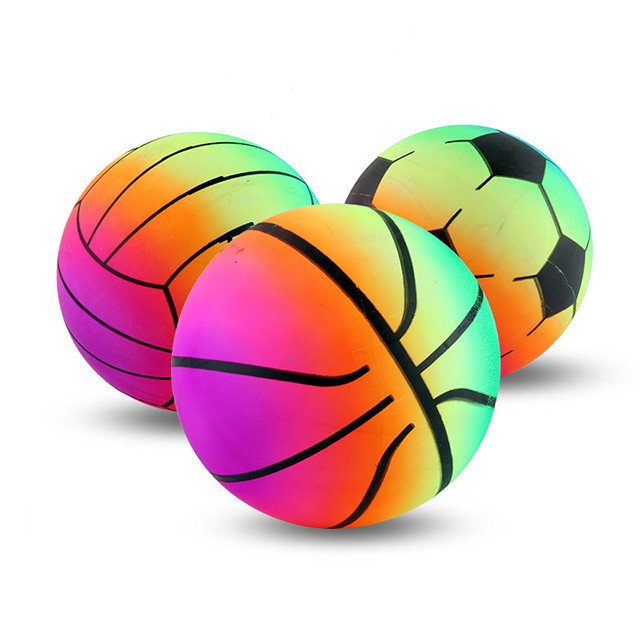 De unisex-Regenboog Opblaasbaar Toy Ball Set van de Peutersport met Pomp